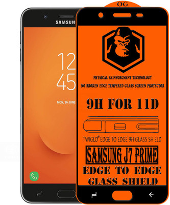 TWIGLO Edge To Edge Tempered Glass for Samsung Galaxy J7 Prime(Pack of 1)