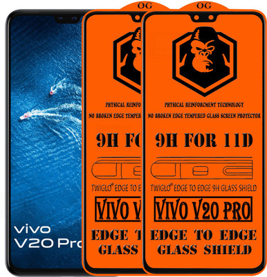 TWIGLO Edge To Edge Tempered Glass for VIVO V20 PRO(Pack of 2)