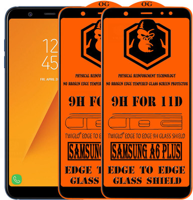 TWIGLO Edge To Edge Tempered Glass for Samsung Galaxy A6 Plus(Pack of 2)