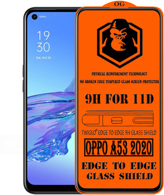 TWIGLO Edge To Edge Tempered Glass for OPPO A53 2020(Pack of 1)