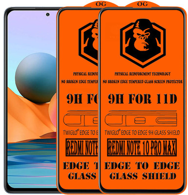 TWIGLO Edge To Edge Tempered Glass for REDMI NOTE 10 PRO MAX(Pack of 2)