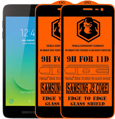TWIGLO Edge To Edge Tempered Glass for SAMSUNG J2 CORE(Pack of 2)