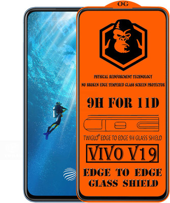TWIGLO Edge To Edge Tempered Glass for VIVO V19(Pack of 1)