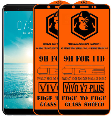 TWIGLO Edge To Edge Tempered Glass for VIVO V7 Plus(Pack of 2)