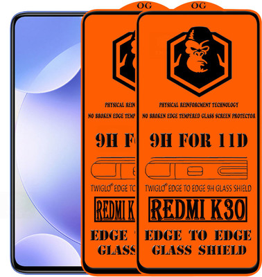 TWIGLO Edge To Edge Tempered Glass for REDMI K30(Pack of 2)