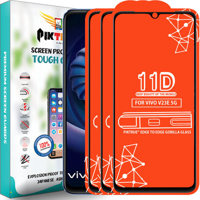 PikTrue Edge To Edge Tempered Glass for Vivo V23 5G(Pack of 3)