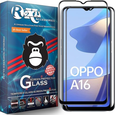Roxel Tempered Glass Guard for Oppo A16(Pack of 2)