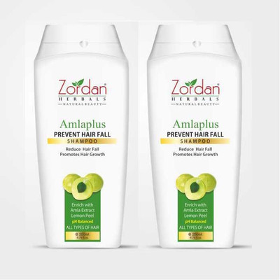ZORDAN AMLAPLUS PREVENT HAIR FALL SHAMPOO ENRICH WITH AMLA EXTRACT LEMON PEEL 200+200ML(400)