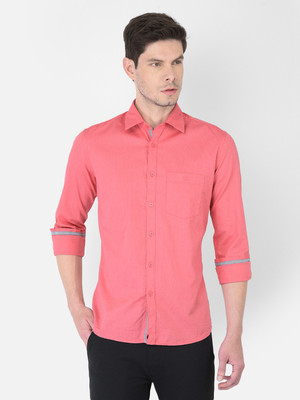 CRIMSOUNE CLUB Men Solid Casual Pink Shirt
