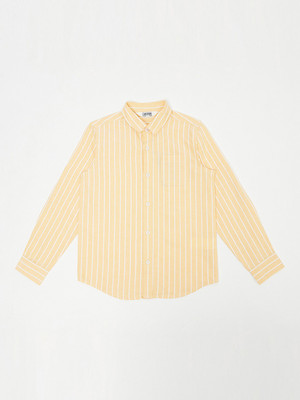 CANTABIL Boys Striped Casual Yellow Shirt