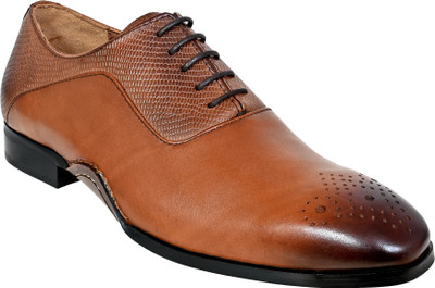 HX London formal shoes Party Wear For Men(Tan , 9)