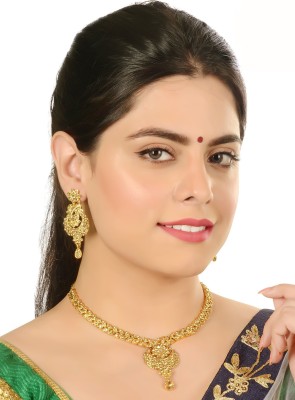 VATSALYA creation Alloy Gold-plated Gold Jewellery Set(Pack of 1)