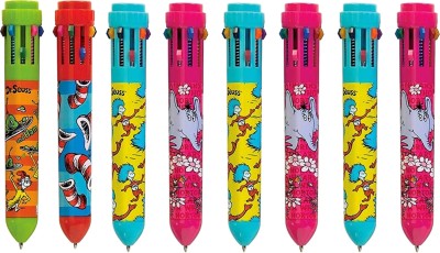 Kartual Return Gift In Bulk Cartoon Printed 10 In 1 Ball Pen for Kids Boys/Girls (8 Pcs) Multi-function Pen(Pack of 8, Multicolor)