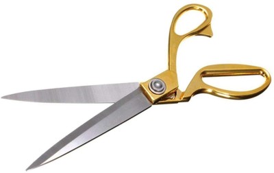 Skab Stainless-Steel Scissors, Gold and Silver for Cloth Cutting (10 Inches) Scissors(Set of 1, Gold and Silver)