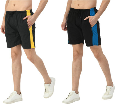 KAVYA Solid Men Multicolor Bermuda Shorts