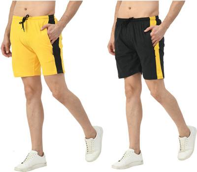 Indistar Solid Men Multicolor Bermuda Shorts