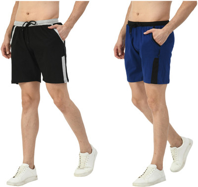 Indistar Solid Men Multicolor Bermuda Shorts