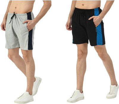 KAVYA Solid Men Multicolor Bermuda Shorts