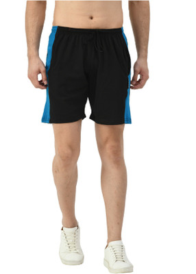 IndiWeaves Color Block Men Black Bermuda Shorts