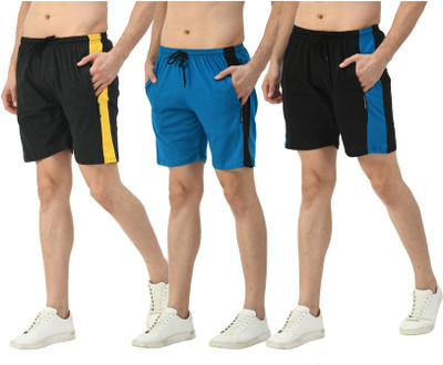 Indistar Solid Men Multicolor Bermuda Shorts