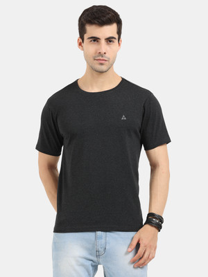 ARDEUR Solid Men Round Neck Black T-Shirt