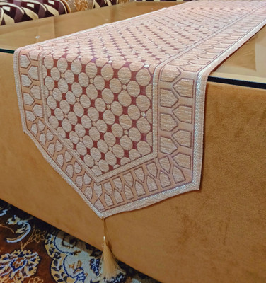 Saksham Enterprises Beige 183 cm Table Runner(Cotton)