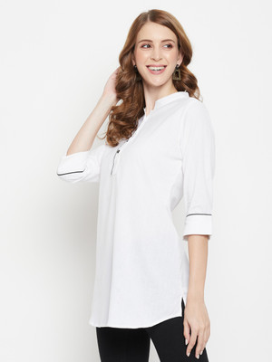 FASHIONS 360 Casual Solid Women White Top