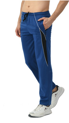 KAVYA Colorblock Men Blue Track Pants