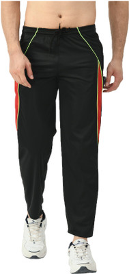IndiWeaves Colorblock Men Black Track Pants