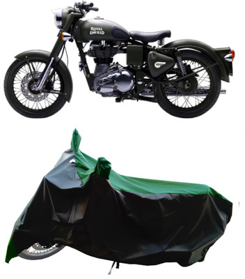 Wegather Two Wheeler Cover for Royal Enfield(Battle, Green)