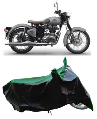 Wegather Two Wheeler Cover for Royal Enfield(Classic Gunmetal BS6, Green)