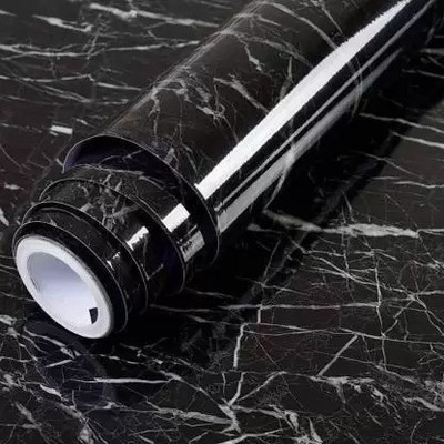 MARVELRY Vinyl Abstract Black Wallpaper(L x W: 200 cm x 60 cm)