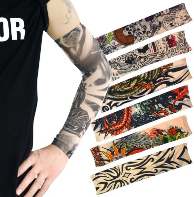 Atipriya Nylon Arm Sleeve For Men & Women With Tattoo(Free, Multicolor)