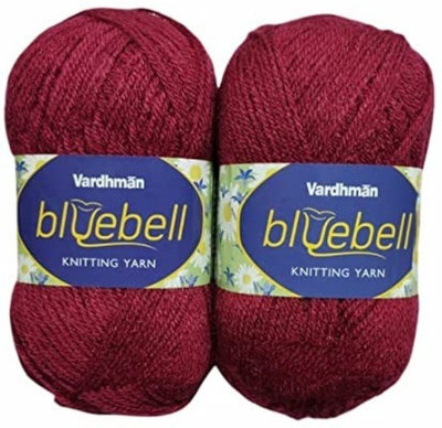 KYSS Vardhman Bluebell Wool Hand Knitting Wool/Art Craft Yarn, Shade No-55, 300 GM