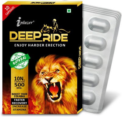 inlazer Deep Ride Natural Capsules Increases Testorane Level Duration & Energy(Pack of 5)