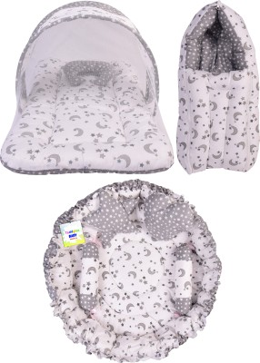 Toddylon New Born Baby Boys & Baby Girls Essential Bedding Set Standard Crib(Fabric, Grey)