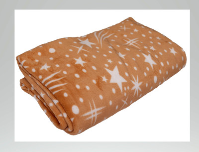 GKM 3D Printed Double AC Blanket for  AC Room(Microfiber, Gold)