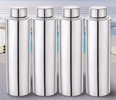 BIGWIN 1000 ml Steel Bottle(Pack of 4, Steel/Chrome)