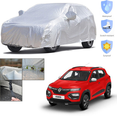 ALLURE Car Cover For Renault Kwid (With Mirror Pockets)(Silver)