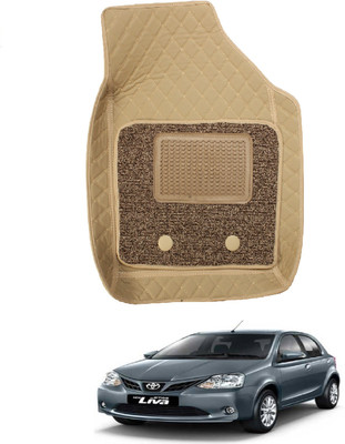Auto Hub Leatherite 7D Mat For  Toyota Etios Liva(Beige)