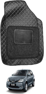 MOCKHE Leatherite 7D Mat For  Toyota Etios Liva(Black)
