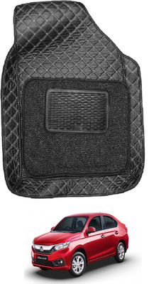 Auto Hub Leatherite 7D Mat For  Honda Amaze(Black)
