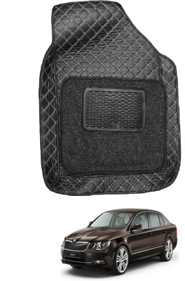 Auto Hub Leatherite 7D Mat For  Skoda Superb(Black)