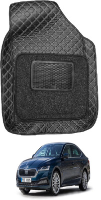 Auto Hub Leatherite 7D Mat For  Skoda Octavia(Black)