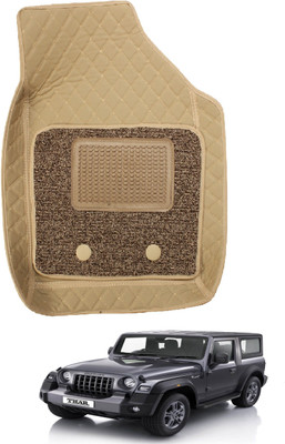 MOCKHE Leatherite 7D Mat For  Mahindra Thar(Beige)