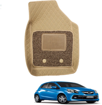 Auto Hub Leatherite 7D Mat For  Honda Brio(Beige)