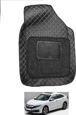 Auto Hub Leatherite 7D Mat For  Honda Civic(Black)