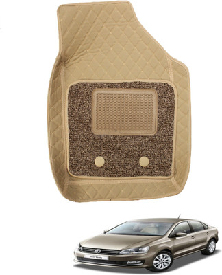 Auto Hub Leatherite 7D Mat For  Volkswagen Vento(Beige)