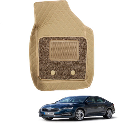 MOCKHE Leatherite 7D Mat For  Skoda Octavia(Beige)