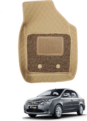 Auto Hub Leatherite 7D Mat For  Toyota Etios(Beige)